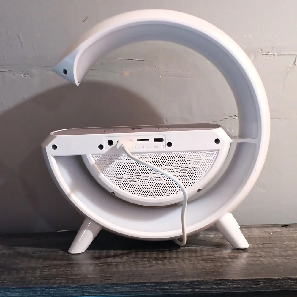 Desk Versatile Lit Lamp with Wireless Charger, Mood Lighting with Bluetooth